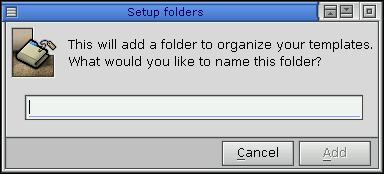 Add Folder dialog