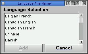 language selector